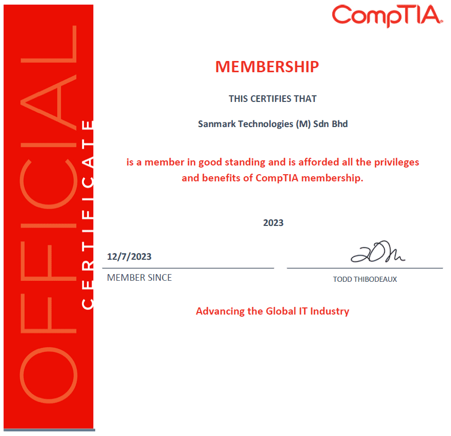 Comptia Certificate